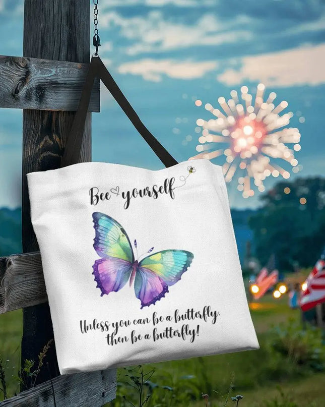 Bee Yourself, Unless You Can Be a Butterfly Tote Bag - The Butterfly Mama