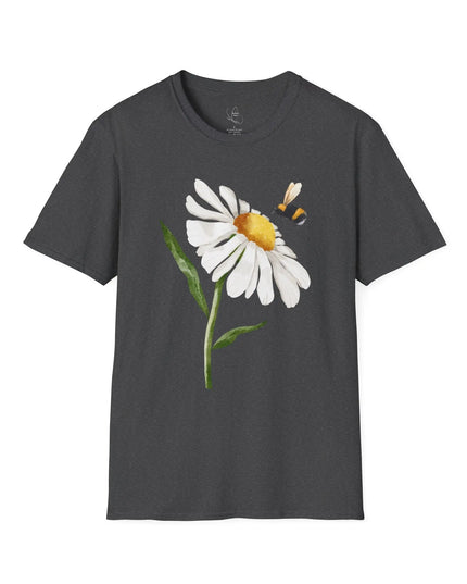 Bee & Daisy Unisex Softstyle T-Shirt - Nature-Inspired Design Printify
