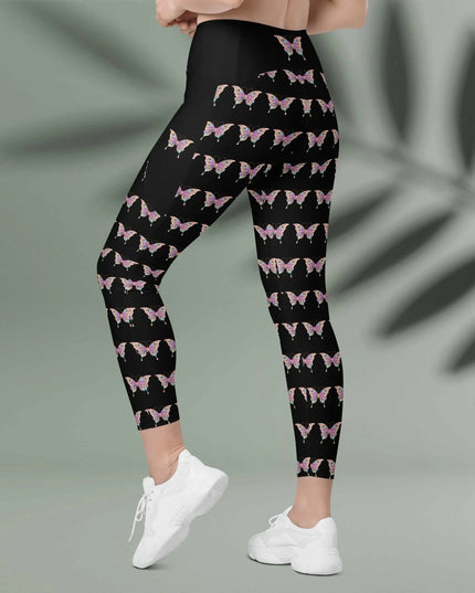 Butterfly Elegance All Over Print Leggings with pockets - The Butterfly Mama