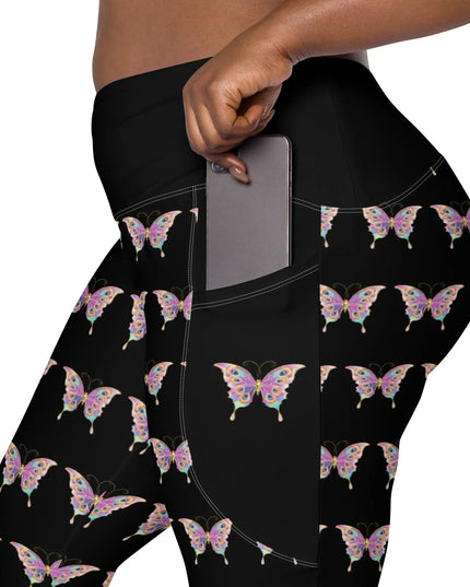 Butterfly Elegance All Over Print Leggings with pockets - The Butterfly Mama
