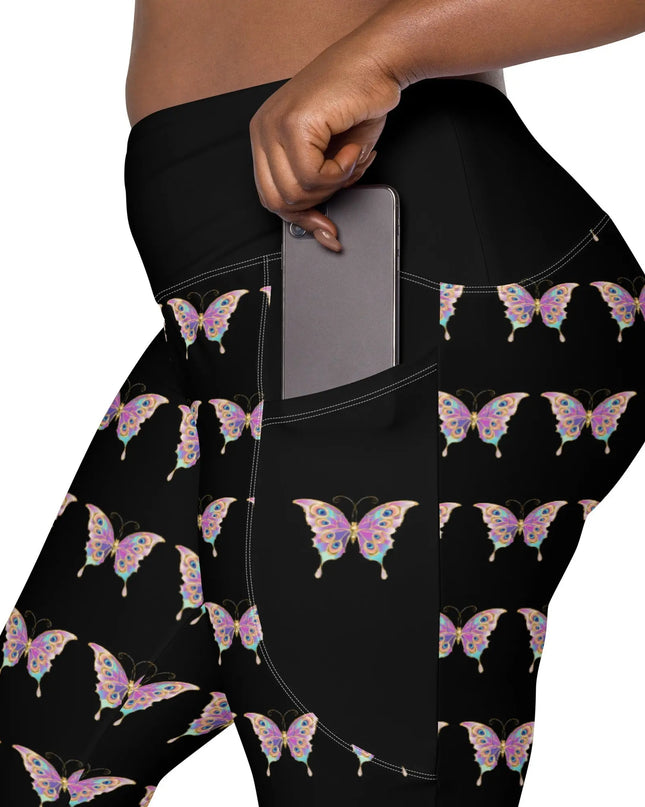 Butterfly Elegance All Over Print Leggings with pockets - The Butterfly Mama