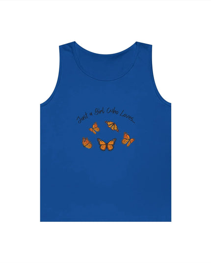 Butterfly Tank Top - Just a Girl Who Loves Monarch Butterflies Printify