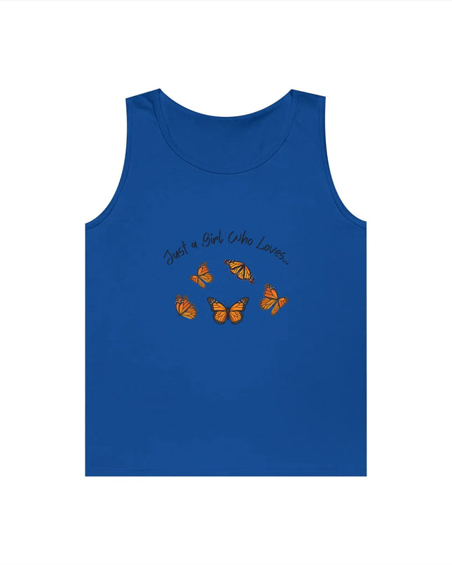 Butterfly Tank Top - Just a Girl Who Loves Monarch Butterflies Printify