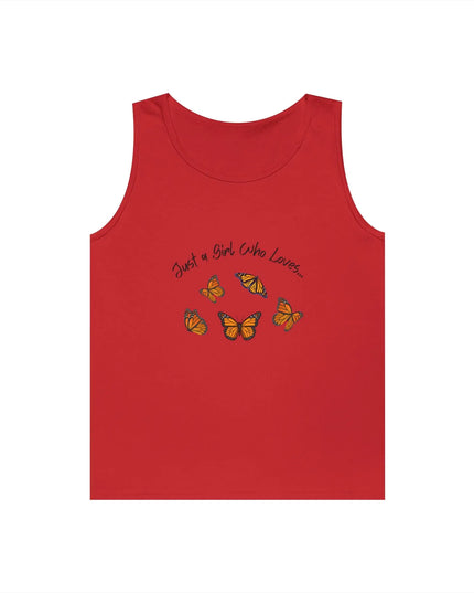 Butterfly Tank Top - Just a Girl Who Loves Monarch Butterflies Printify
