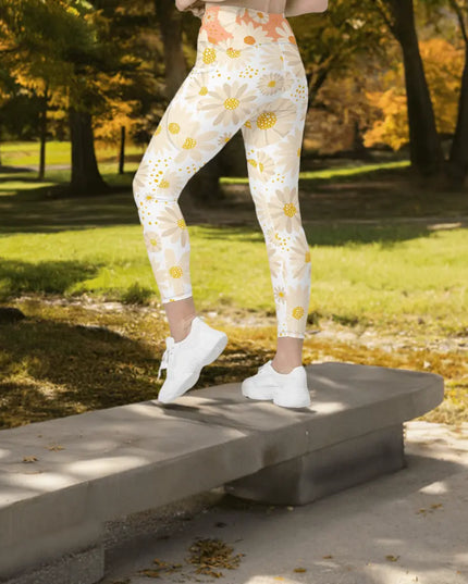 Floral Bliss All Over Print Leggings with pockets - The Butterfly Mama