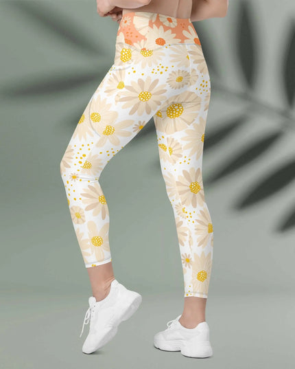 Floral Bliss All Over Print Leggings with pockets - The Butterfly Mama