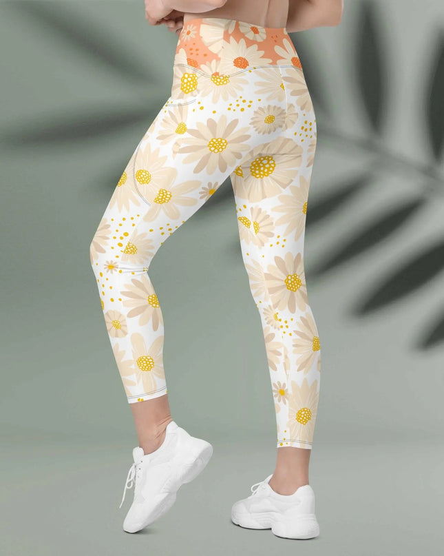 Floral Bliss All Over Print Leggings with pockets - The Butterfly Mama