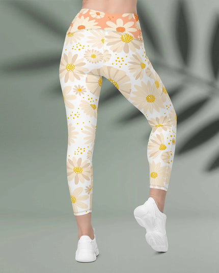 Floral Bliss All Over Print Leggings with pockets - The Butterfly Mama