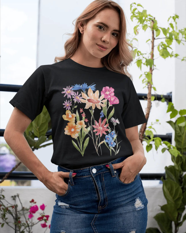 Floral Watercolor Unisex Softstyle T-Shirt - The Butterfly Mama