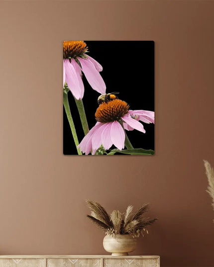 Golden Gatherer: A Bee's Journey on Echinacea - The Butterfly Mama