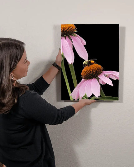 Golden Gatherer: A Bee's Journey on Echinacea - The Butterfly Mama