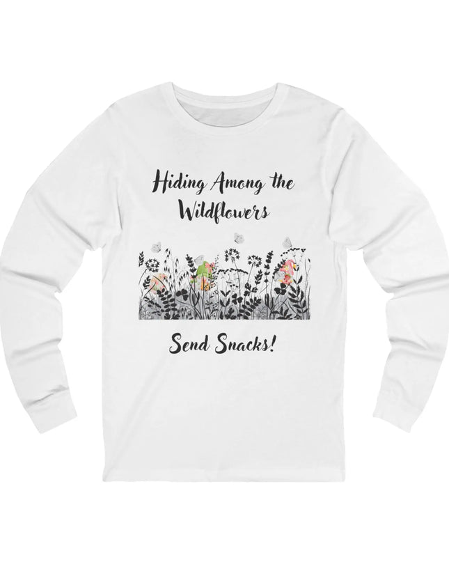 Hiding Among the Wildflowers, Send Snacks! Long Sleeve Tee - The Butterfly Mama