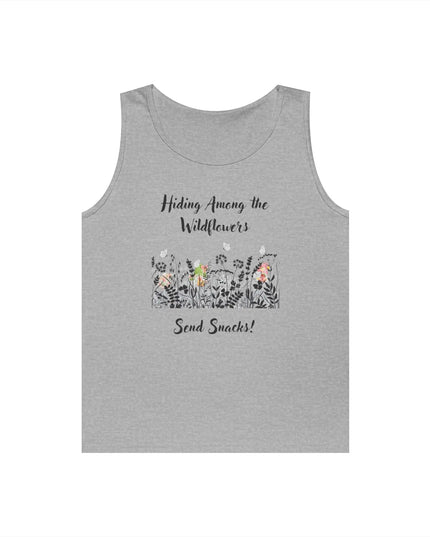 Hiding Among the Wildflowers, Send Snacks! Tank Top - The Butterfly Mama