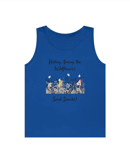 Hiding Among the Wildflowers, Send Snacks! Tank Top - The Butterfly Mama