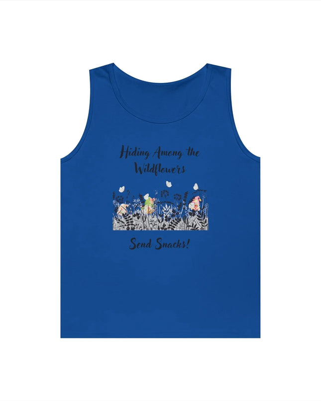 Hiding Among the Wildflowers, Send Snacks! Tank Top - The Butterfly Mama