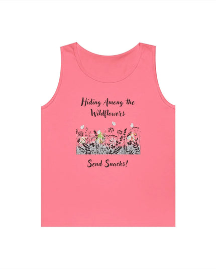 Hiding Among the Wildflowers, Send Snacks! Tank Top - The Butterfly Mama