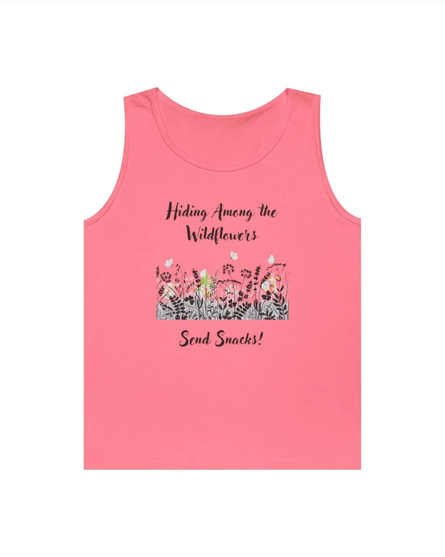 Hiding Among the Wildflowers, Send Snacks! Tank Top - The Butterfly Mama