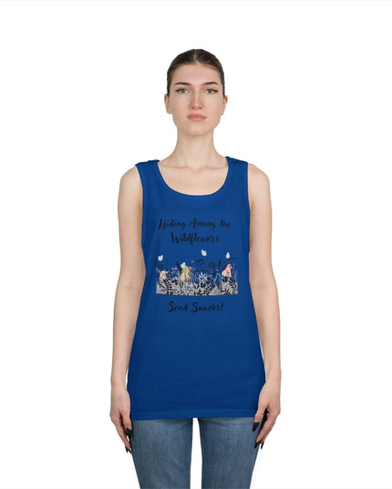 Hiding Among the Wildflowers, Send Snacks! Tank Top - The Butterfly Mama