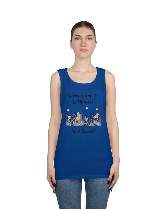 Hiding Among the Wildflowers, Send Snacks! Tank Top - The Butterfly Mama
