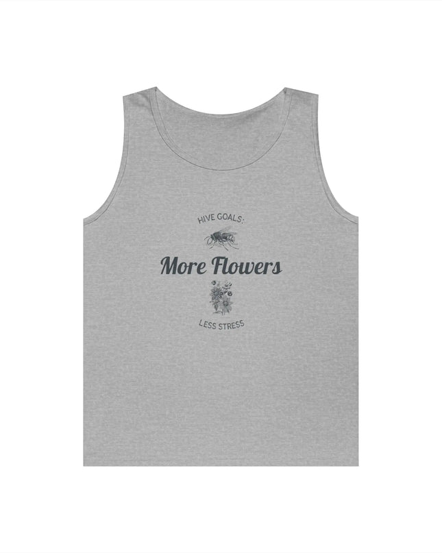 Hive Goals More Flowers Less Stress Tank Top - The Butterfly Mama