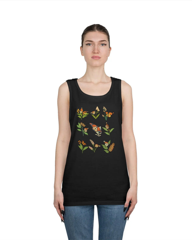 Monarch Majesty: Butterflies and Blooms Tank Top - The Butterfly Mama