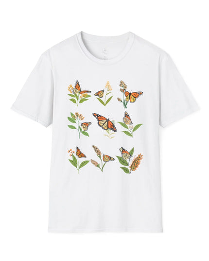 Monarchs and Milkweed T-Shirt - The Butterfly Mama