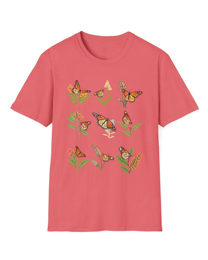Monarchs and Milkweed T-Shirt - The Butterfly Mama