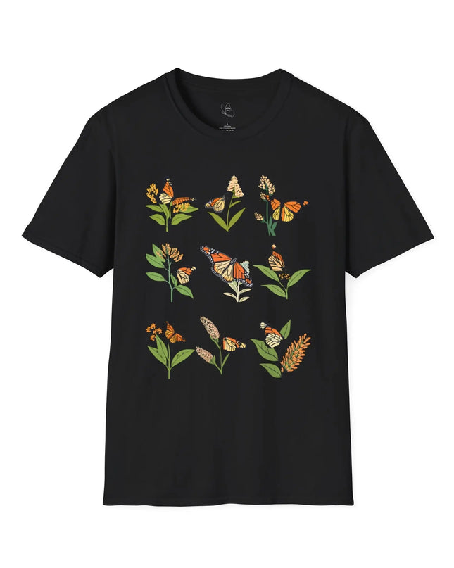 Monarchs and Milkweed T-Shirt - The Butterfly Mama
