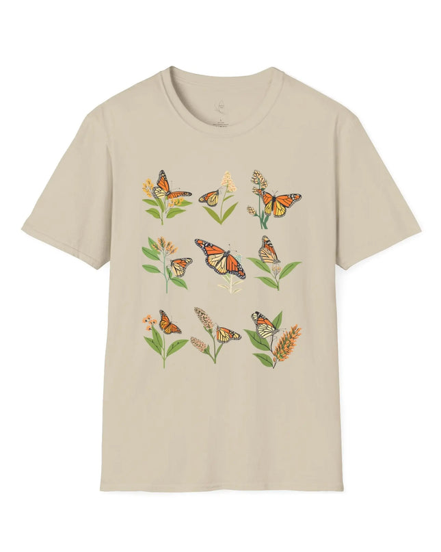 Monarchs and Milkweed T-Shirt - The Butterfly Mama