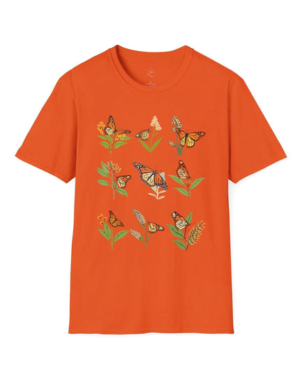 Monarchs and Milkweed T-Shirt - The Butterfly Mama