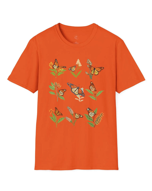 Monarchs and Milkweed T-Shirt - The Butterfly Mama