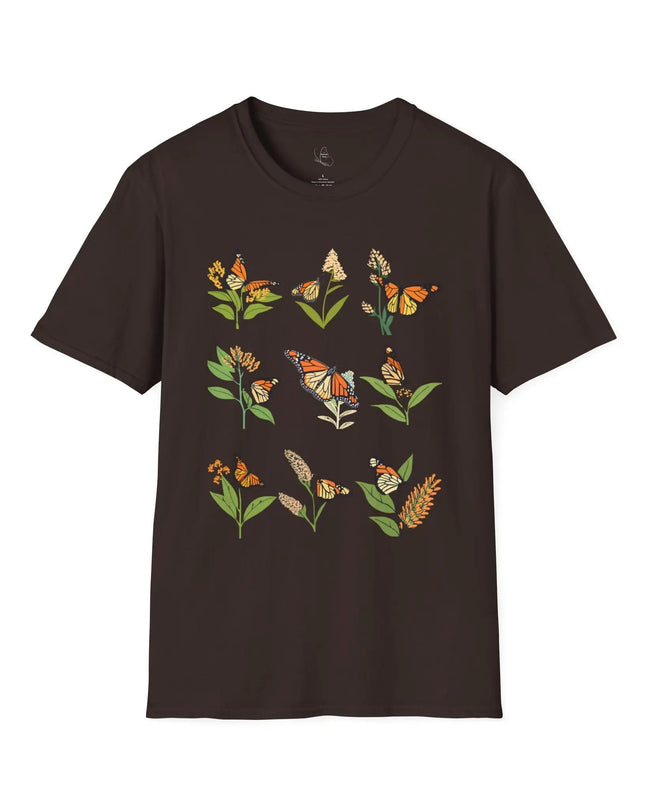 Monarchs and Milkweed T-Shirt - The Butterfly Mama