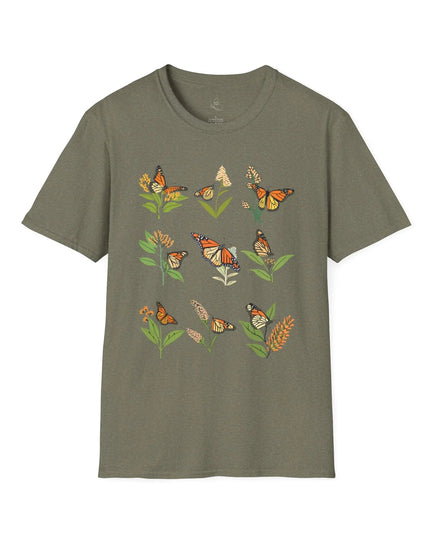 Monarchs and Milkweed T-Shirt - The Butterfly Mama