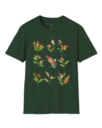 Monarchs and Milkweed T-Shirt - The Butterfly Mama