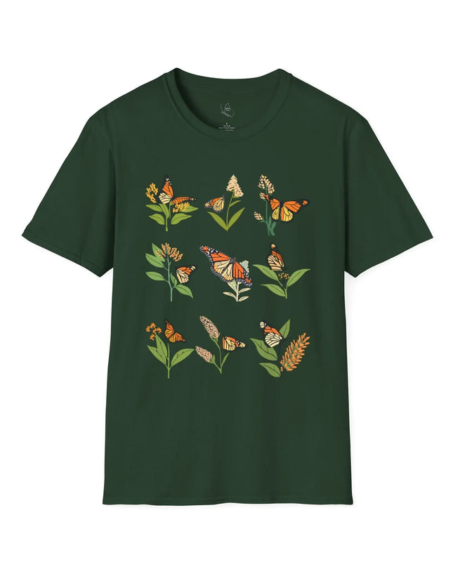Monarchs and Milkweed T-Shirt - The Butterfly Mama