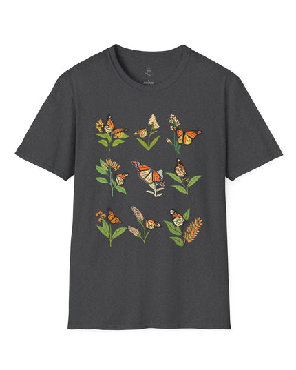 Monarchs and Milkweed T-Shirt - The Butterfly Mama