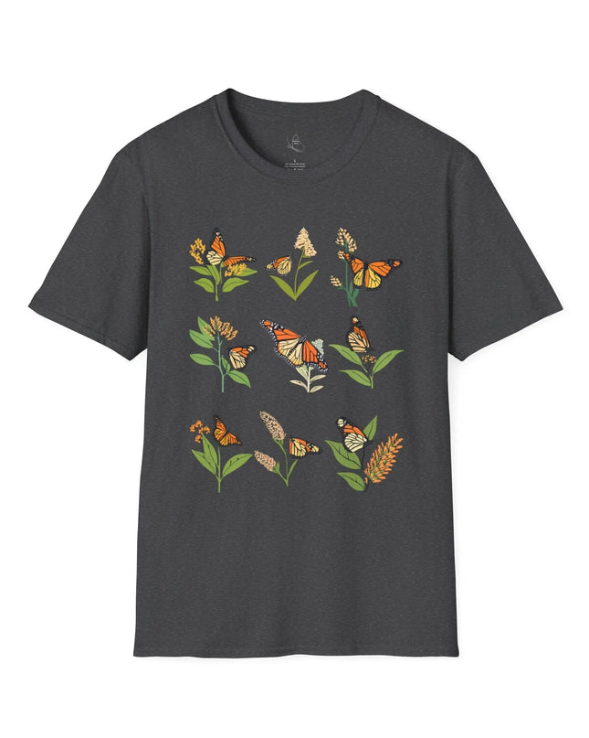 Monarchs and Milkweed T-Shirt - The Butterfly Mama