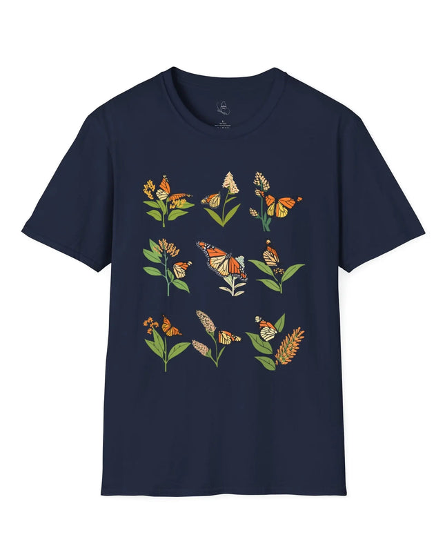 Monarchs and Milkweed T-Shirt - The Butterfly Mama