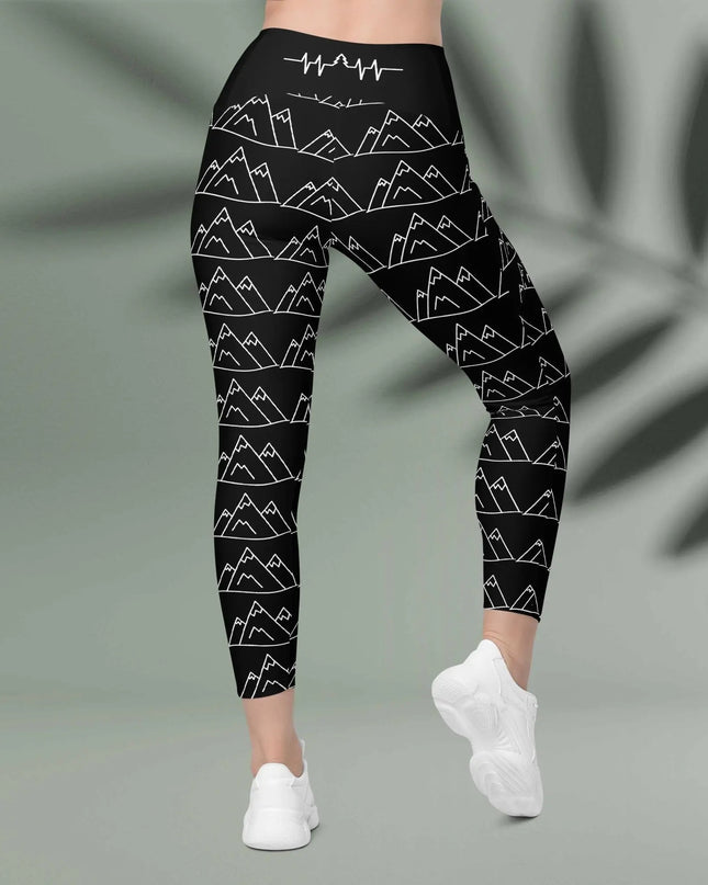 Mountain Pulse All Over Print Leggings with pockets - The Butterfly Mama