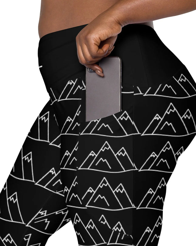 Mountain Pulse All Over Print Leggings with pockets - The Butterfly Mama