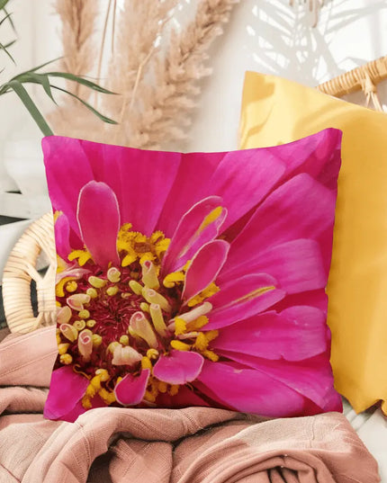 Radiant Bloom Pillow: A Burst of Pink Elegance for Your Space - The Butterfly Mama