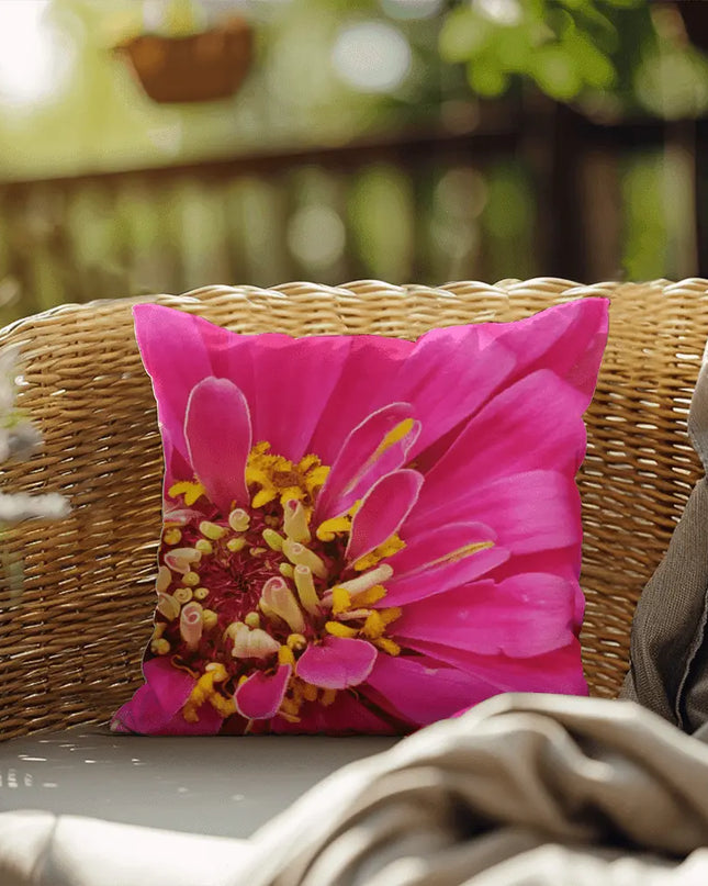 Radiant Bloom Pillow: A Burst of Pink Elegance for Your Space - The Butterfly Mama