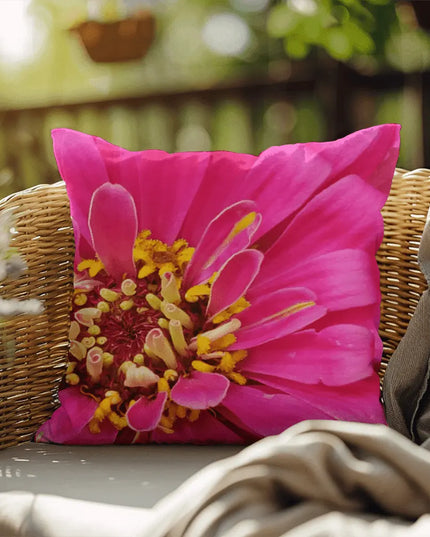 Radiant Bloom Pillow: A Burst of Pink Elegance for Your Space - The Butterfly Mama