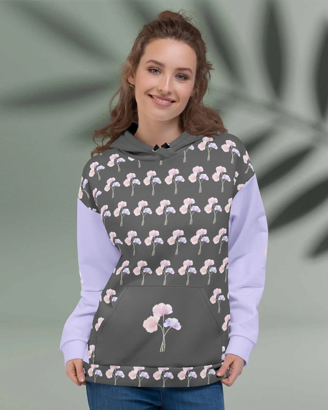 Serene Bloom All Over Print Hoodie - The Butterfly Mama