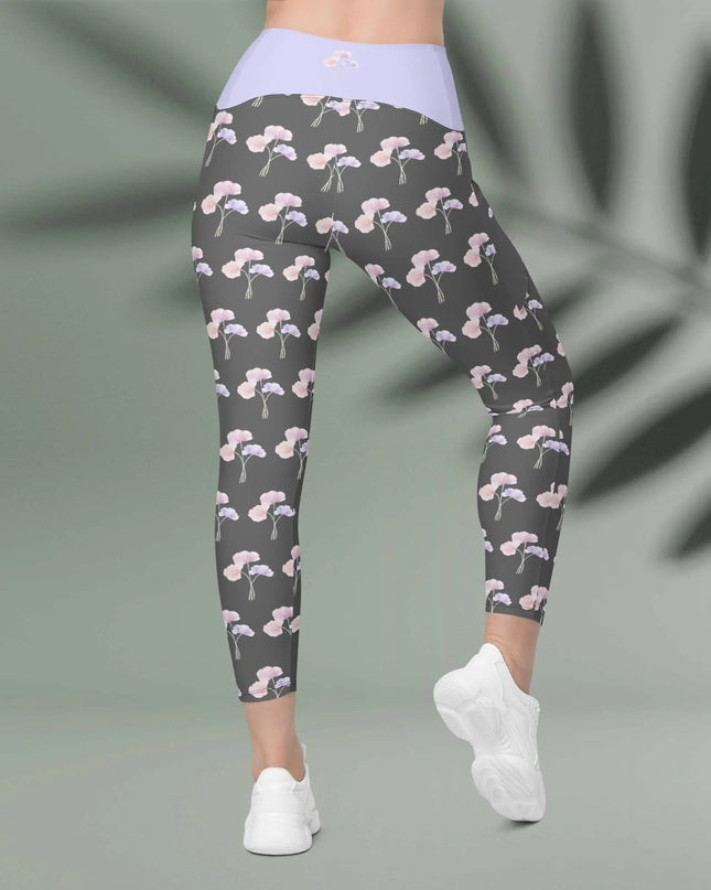Serene Bloom All Over Print Leggings with pockets - The Butterfly Mama
