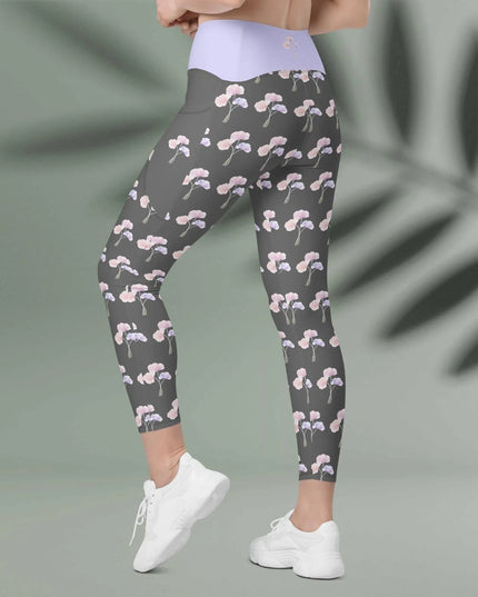 Serene Bloom All Over Print Leggings with pockets - The Butterfly Mama