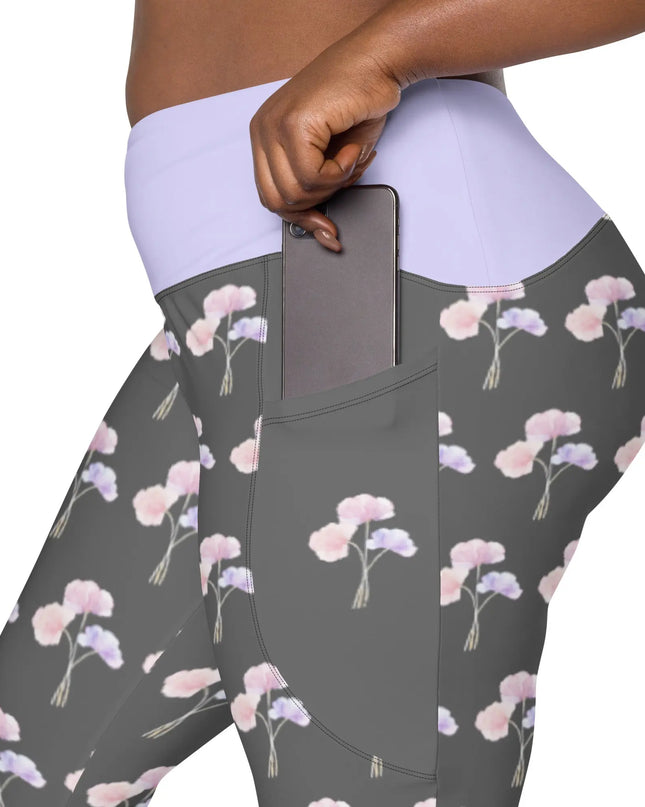 Serene Bloom All Over Print Leggings with pockets - The Butterfly Mama