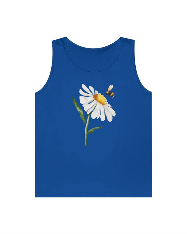 Watercolor Daisy with Bee Design Tank Top - The Butterfly Mama